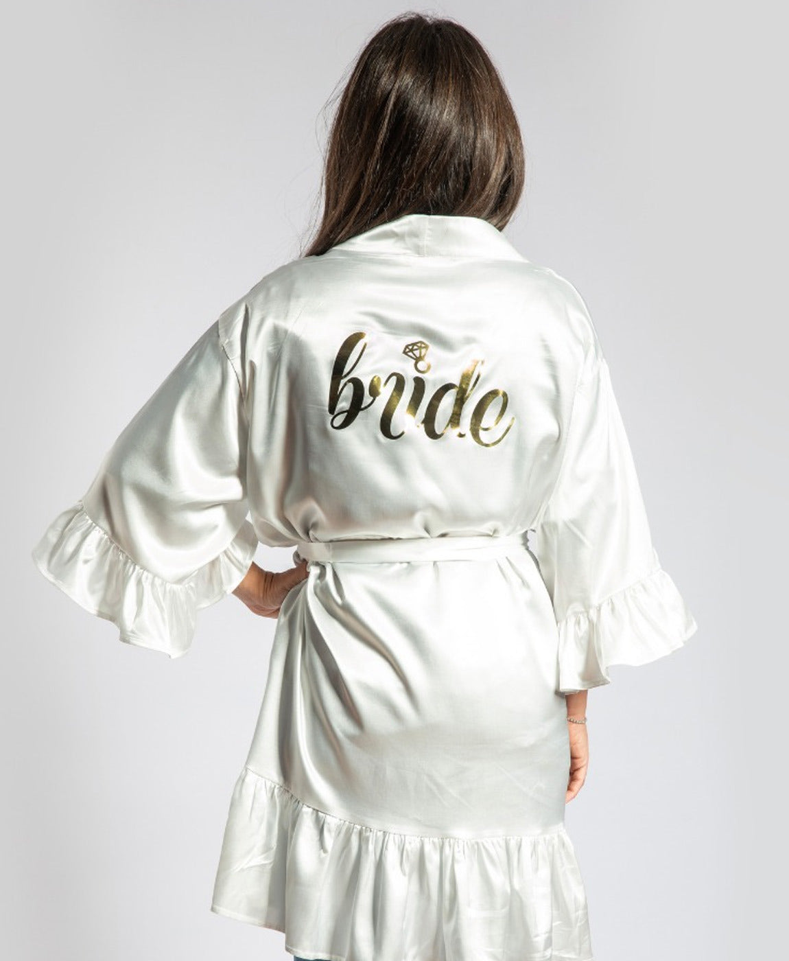 Bride satin robe best sale