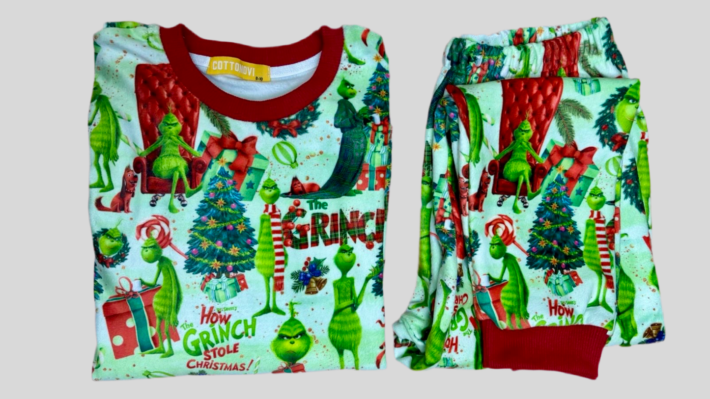 Grinchmas fleece pajamas