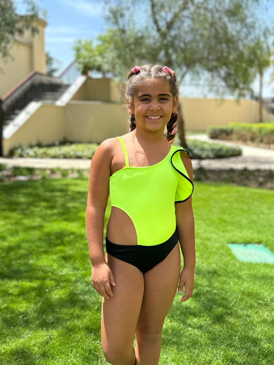 Neon Ruffle swimsuit