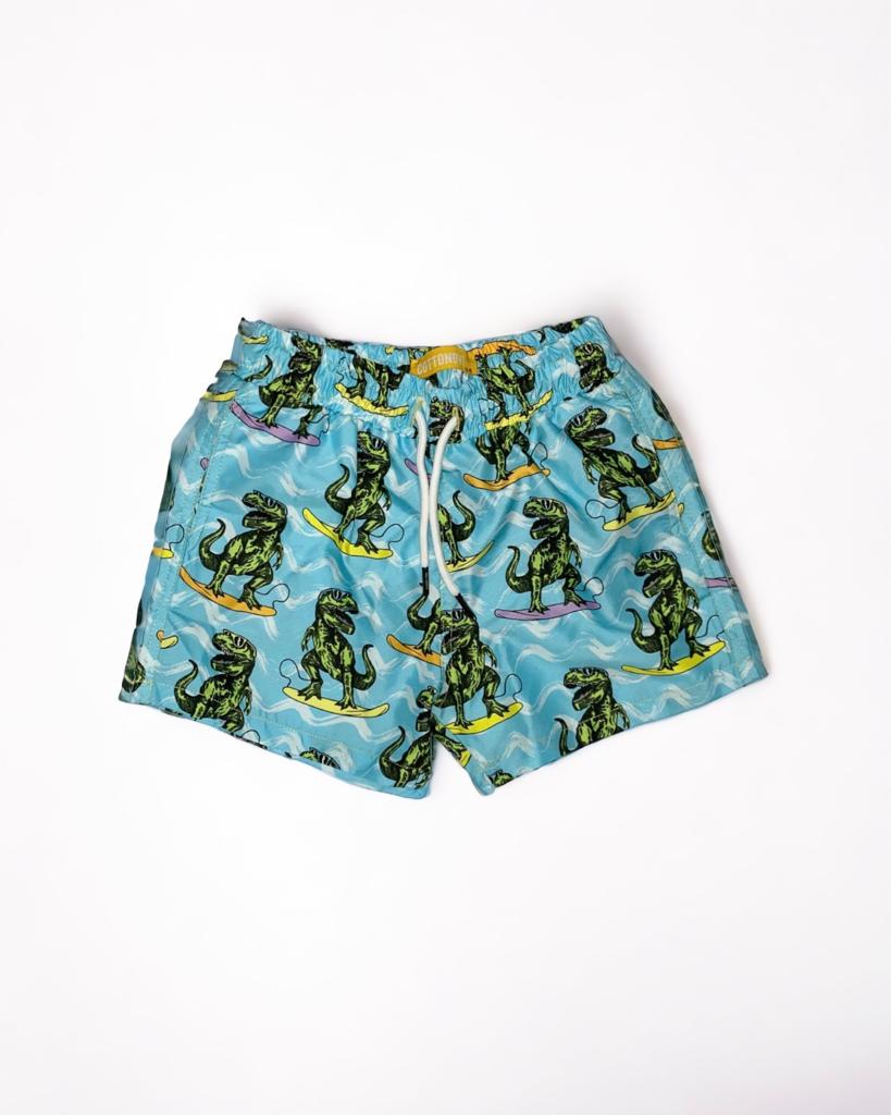 Surfing Dinosaur kids Swimsuit