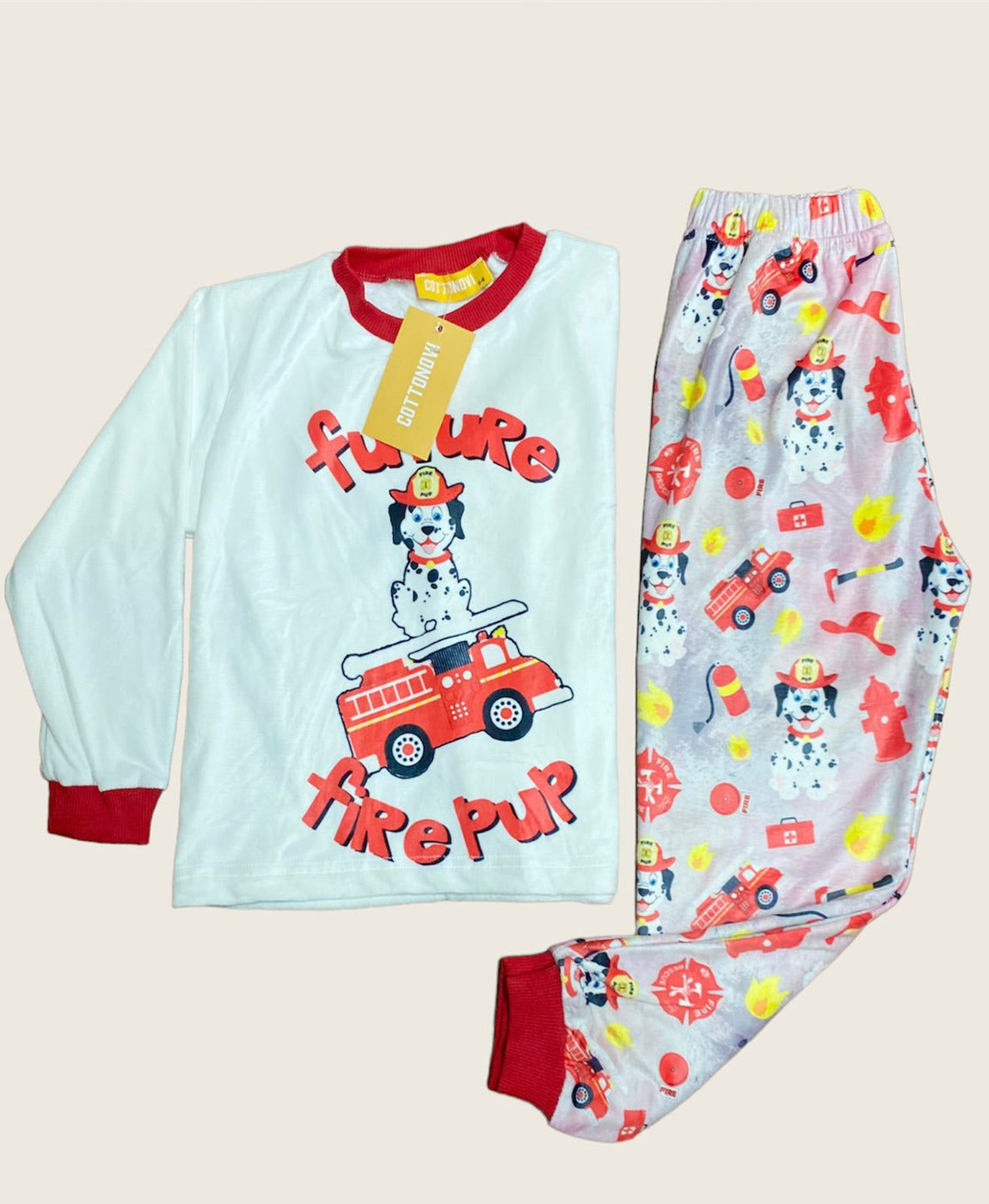 Fire Pup Fleece Pyjamas