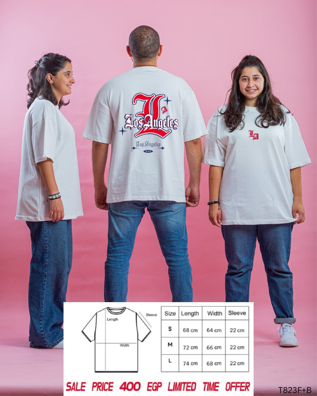 Adults White Oversized Tshirt