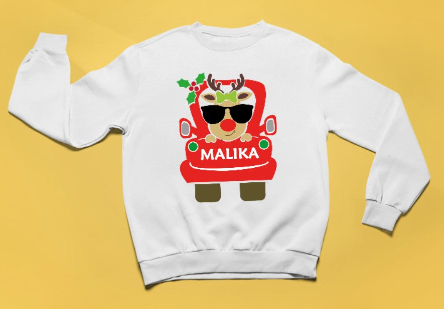 Girls Christmas customized sweatshirt