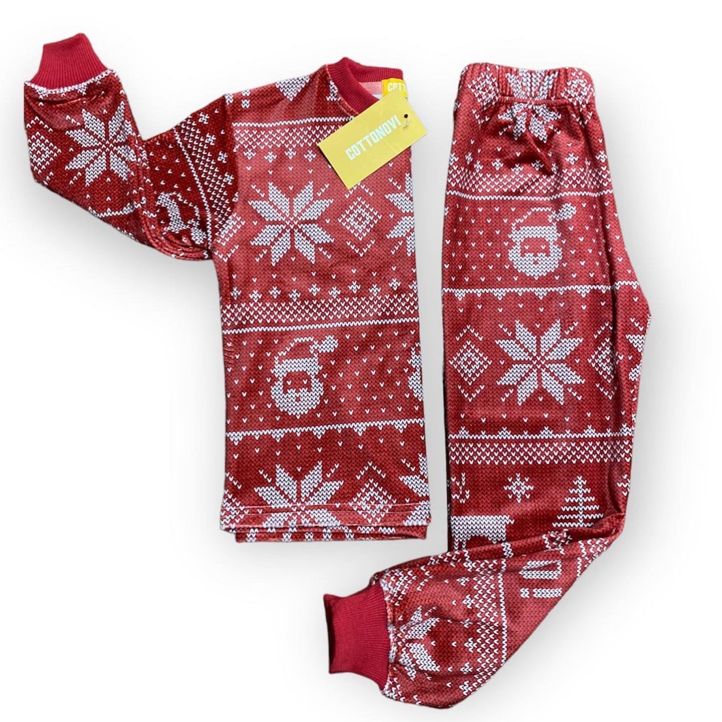 Ugly sweater Santa Fleece Pajamas