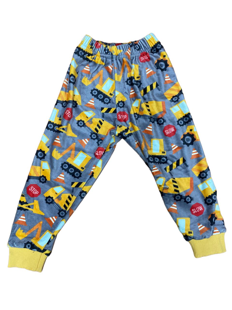 Yellow Truck Fleece Pyjamas