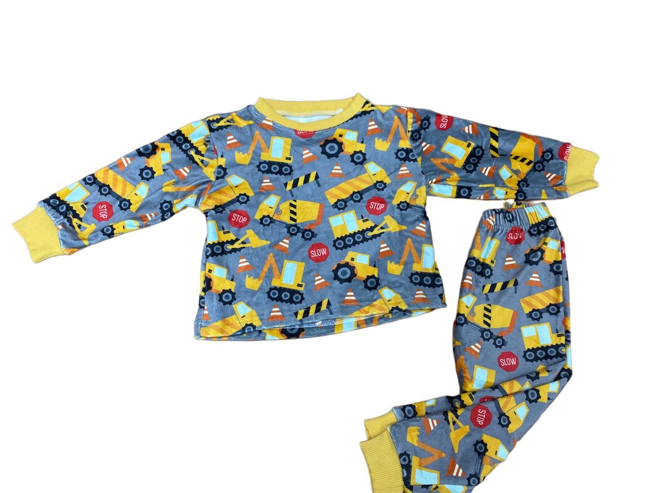 Yellow Truck Fleece Pyjamas