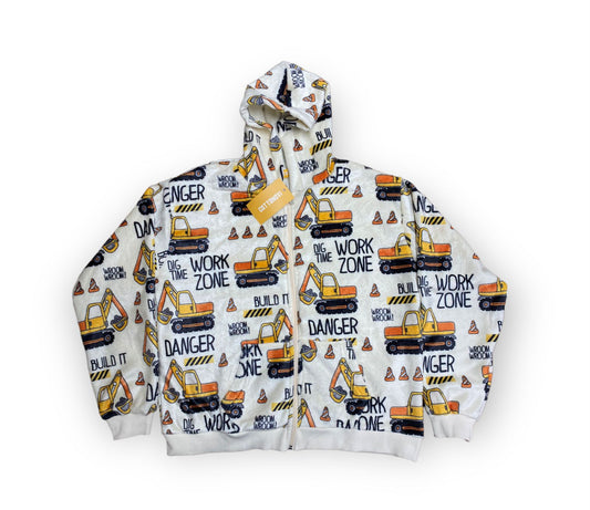 Construction fleece jacket